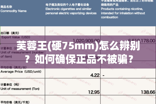 芙蓉王(硬75mm)怎么辨别？如何确保正品不被骗？